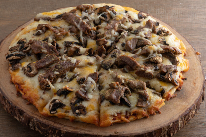STEAK and MUSHROOM PIZZA