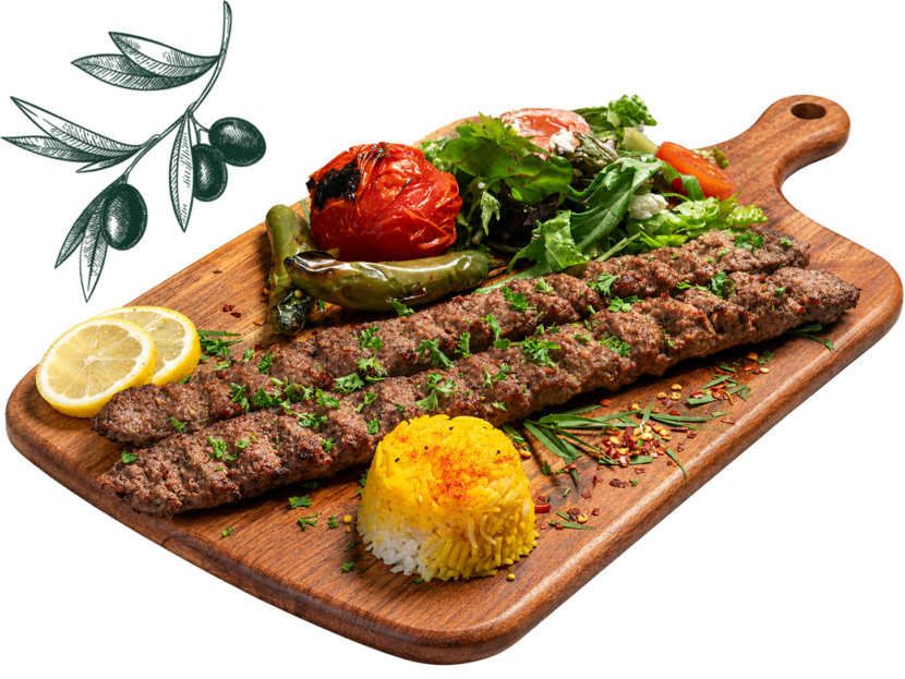Bayshore Lounge Newport Beach restaurant kabob plate