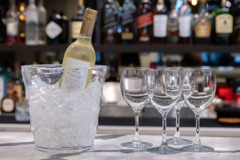 chardonnay in ice bucket